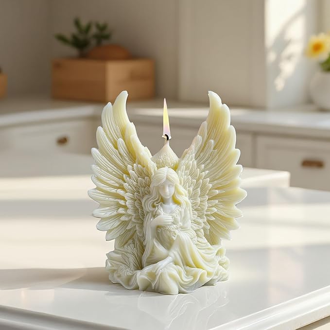 Angel Silicone 3D Flower & Rose Mold - Peony & Candle Mold for Resin, Clay & Soap Making - Craft Supplies