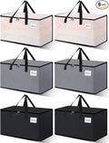 NATURELUX Heavy Duty Moving Bags - Extra Large Packing Bags and Storage Totes, Collapsible and Foldable Option for Moving and Storage, Multicolored, 125 L - 6 Pack