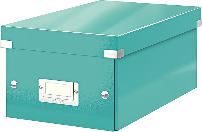Leitz DVD Storage Box, Ice Blue, Click and Store Range, 60420051