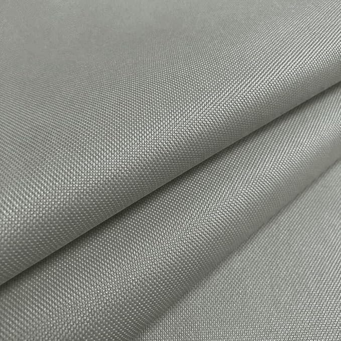 Foreate Waterproof Canvas Fabric by The Yard 600D Upholstery Fabric for Chairs 58" Wide Indoor Outdoor Water Resistant Canvas Polyester Material Sewing DIY Cloth, 10 Yards Silver Grey