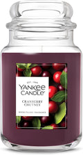 Yankee Candle Cranberry Chutney, Scented Candle, 22oz Large Jar with up to 150 Hour Burn Time, Giftable