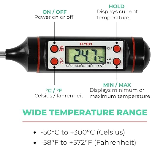 VVIVID Candle Making Thermometer, Measure Temperature of Wax