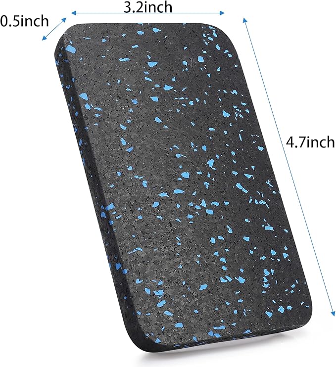 Exercise Equipment Mat Pads - 6 PCS Non-Slip Rubber Vibration Dampening Pads for Elliptical and Spin Bike - Noise Reduction Mat for Carpet and Tile - 4.7"x3.2"x0.5"