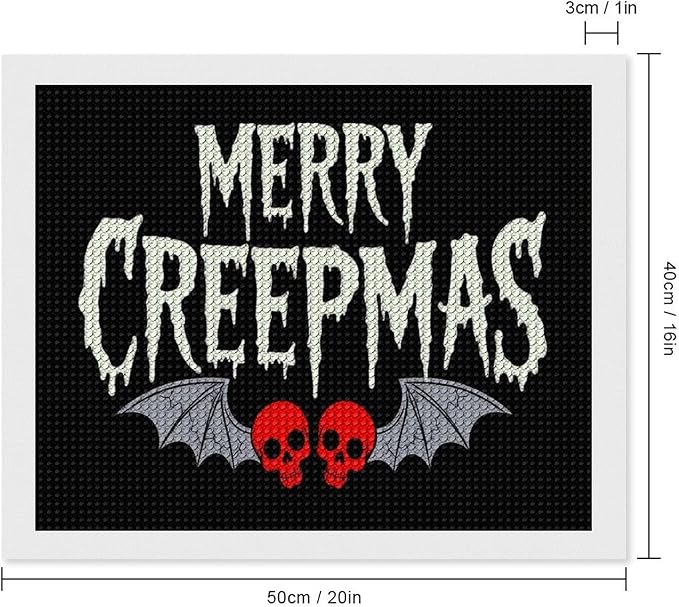 AIVKIEJK Diamond Painting Kits for Adults - Halloween & Christmas Gothic Ghost Christmas Painting DIY 5D Full Drill Diamond Dots Paintings with Diamonds Gem Art and Crafts Home Decor 16"x20"