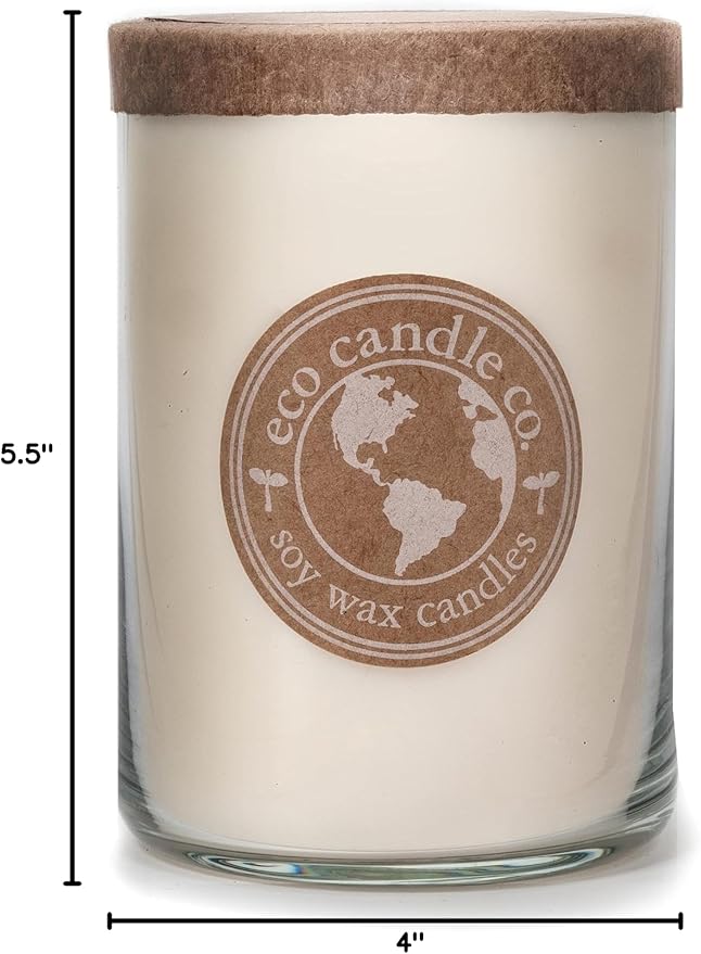 ECO CANDLE CO. Recycled Candle, Happily Ever After, 26 oz. - Scents of Wedding Bouquets - 100% Soy Wax, No Lead, Kraft Paper Label & Lid, Hand Poured, Phthalate Free, Made from Midwest Grown Soybeans