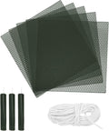 MECCANIXITY Beeswax Candle Making Kit,8x8 Inch 5pcs Dark Green Beeswax Candle Sheets with 1pcs Cotton Wick for DIY Craft Gift Making