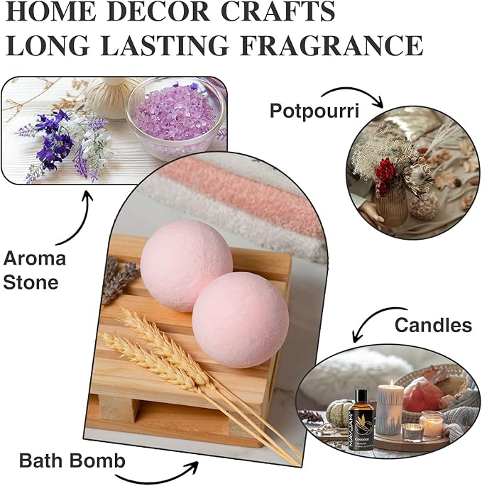 MAYJAM 100ML/3.38FL.OZ Coconut Fragrance Oils with Glass Dropper, Essential Oils for Diffusers for Home, Long Lasting Scented Oils for Diffusers Soap Candle Making