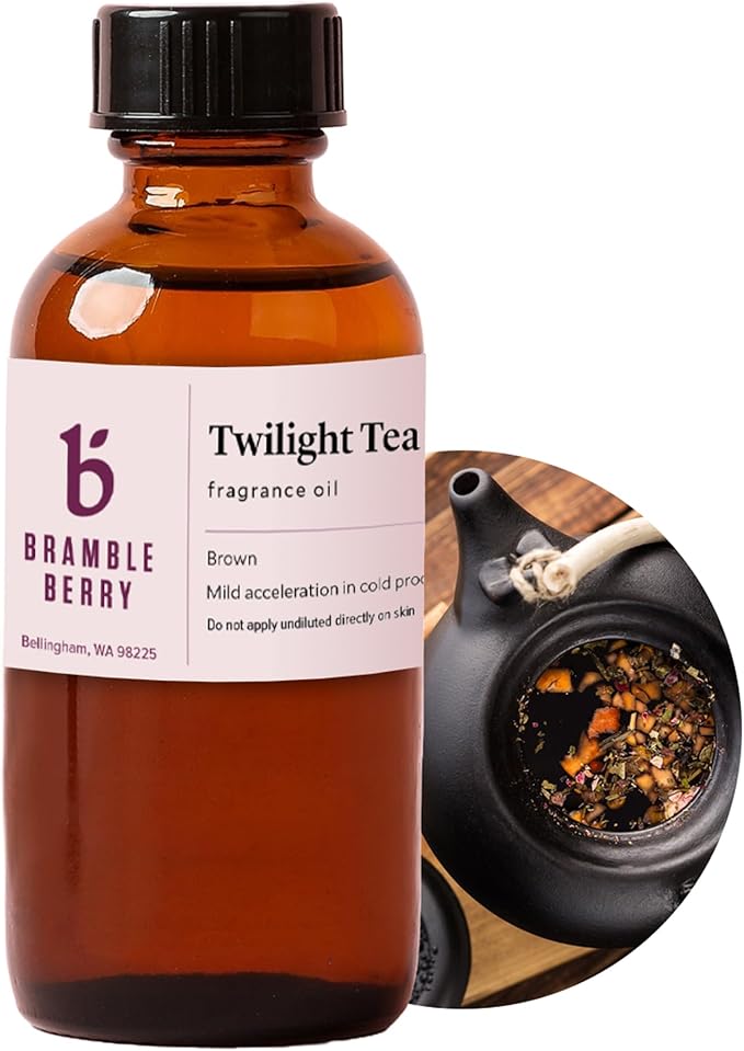Bramble Berry Twilight Tea & Amber Warm Black Tea Scent for Soap Making, Candles, Lotion, Bath Bombs & Perfume | Skin Safe, Vegan, Paraben & Phthalate Free, DIY Craft Essential