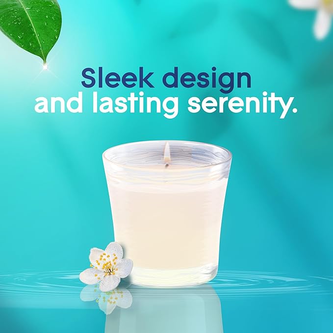 Glade 1-Wick Scented Candle Jar, Dewdrop Petals, Air Freshener Infused with Essential Oils, 4.08 Oz, 2 Count