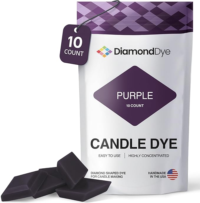 Purple Candle Dye - Made in The USA - Premium Colorants - Highly Concentrated - Popular Colors for Paraffin or Soy Wax - Great for Professionals or Hobbyist - 10 Dye Chips