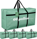 4 Pcs 66 Gallon Extra Large Moving Bags Heavy Duty Storage Bag with Strong Zipper Handle Foldable XXL Jumbo Storage Tote Packing Moving Box for College Dorm Travel Cloth Duffle (Teal)