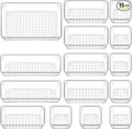 Manalete Drawer Organizers Set of 15, 4 Sizes Clear Plastic Drawer Organizers and Storage Bins for Kitchen, Bathroom, Office, Dresser Desk Drawer Organizer Tray for Jewelry, Makeup, Junk, Gadgets