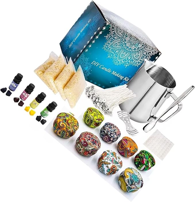 evhooe Candle Making Kit, Wax Melt Making Kit, Candle Beginner DIY Starter Set for Making CandlesScented Candles, Complete Candle DIY Set for Gifts for Adults and Teens