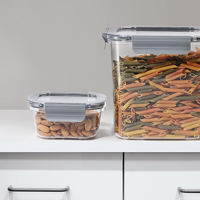 Oggi Clarity Leak-Proof Airtight Food Storage Container - Ultra clear, BPA free, Sealable Container with Lid, Ideal for kitchen storage, Kitchen Organization, Perfect Meal Prep Containers. 42oz/1.2lt