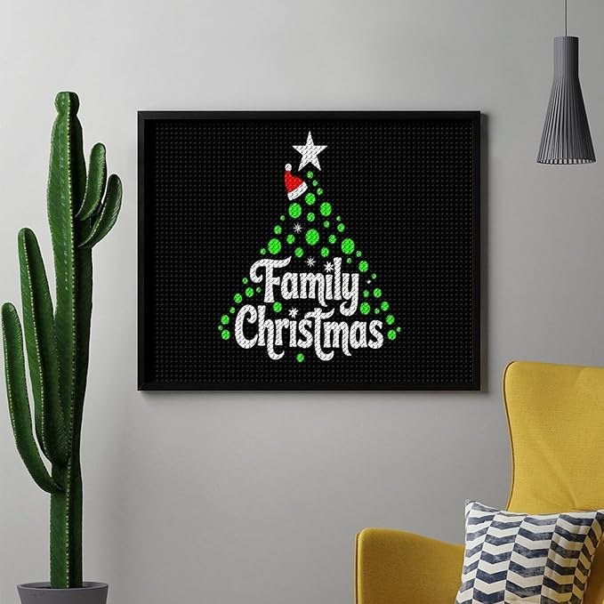 AIVKIEJK Diamond Painting Kits for Adults - Cute Family Christmas Painting DIY 5D Full Drill Diamond Dots Paintings with Diamonds Gem Art and Crafts Home Decor 16"x20"