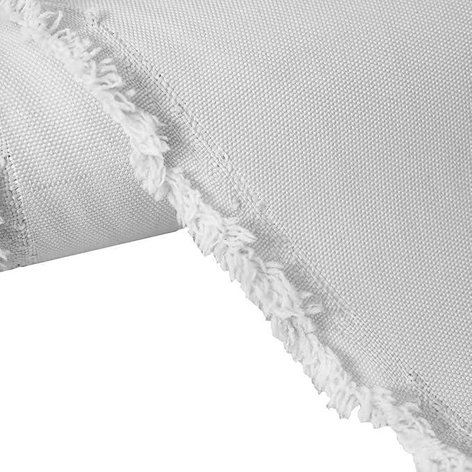 Mybecca Waterproof Canvas Marine Fabric 600 Denier Indoor/Outdoor PU Backing UV Protector White 1 Yard