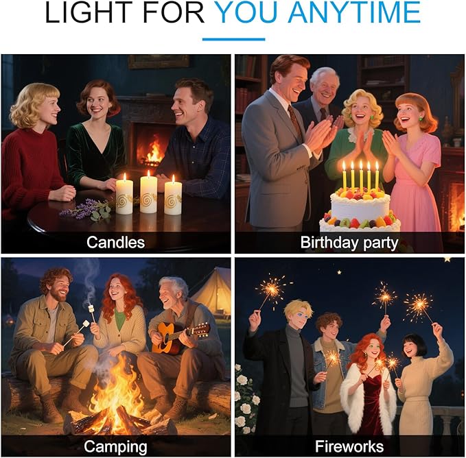 LcFun Electric Lighter USB Rechargeable Windproof Flameless Plasma Dual Arc Lighter, Cute Metal Pocket Lighters for Candle, Small Valentines Birthday Gifts for Women Friends Wife (Multichrome)