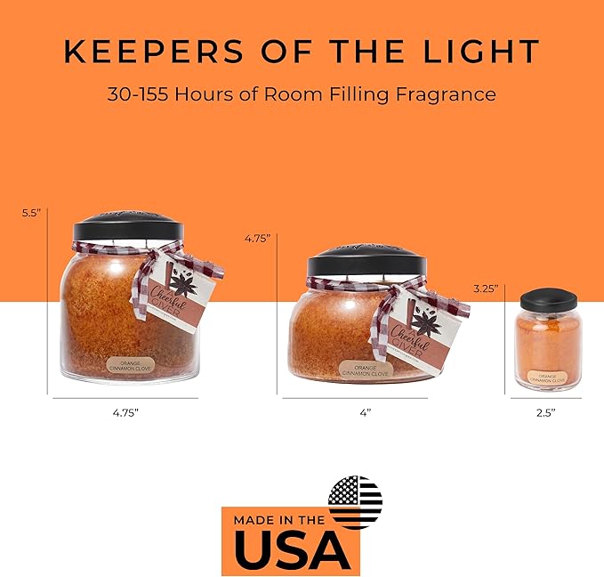 A Cheerful Giver - JM97 Orange Cinnamon Clove 22 oz. Mama Jar Candle, 22oz