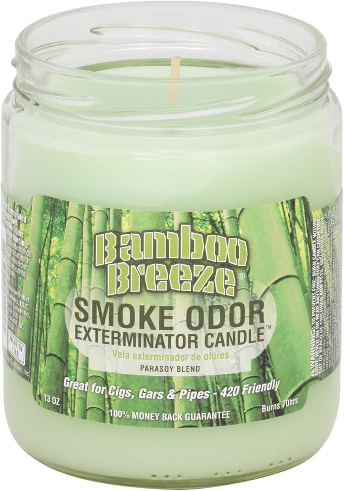 Smoke Odor Exterminator 13oz Jar Candle, Bamboo Breeze