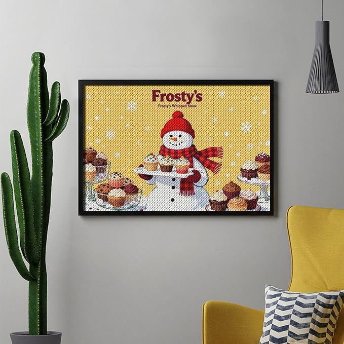 AIVKIEJK Diamond Painting Kits for Adults - Christmas Snowman Painting DIY 5D Full Drill Diamond Dots Paintings with Diamonds Gem Art and Crafts Home Decor 8"x12"