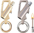 2Pcs Permanent Match Infinity Lighter with Multitool Keychain Bottle Opener