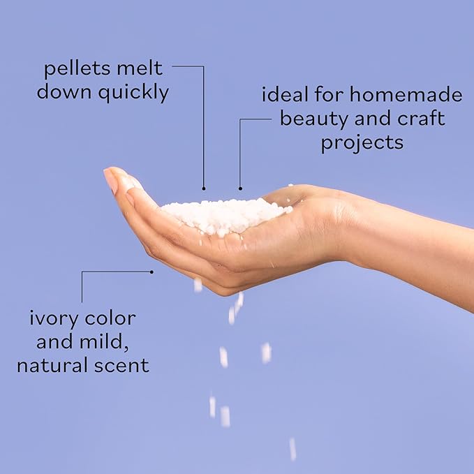 Sky Organics - Organic White Beeswax - DIY Home Essentials - Beauty, Skin Care, & Crafts - Candle Making Supplies - Make Lip Balm, Candles, Soap, Lotion, Cream, Body Butter - Mild Natural Scent, 16oz
