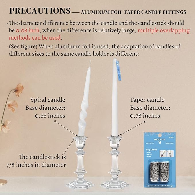 Taper Candle Fittings for Candle Upright,Silver Bobeches for Candlesticks Set of 60,Alu Manschetten for Taper Candle Holders Secure Candle Placement