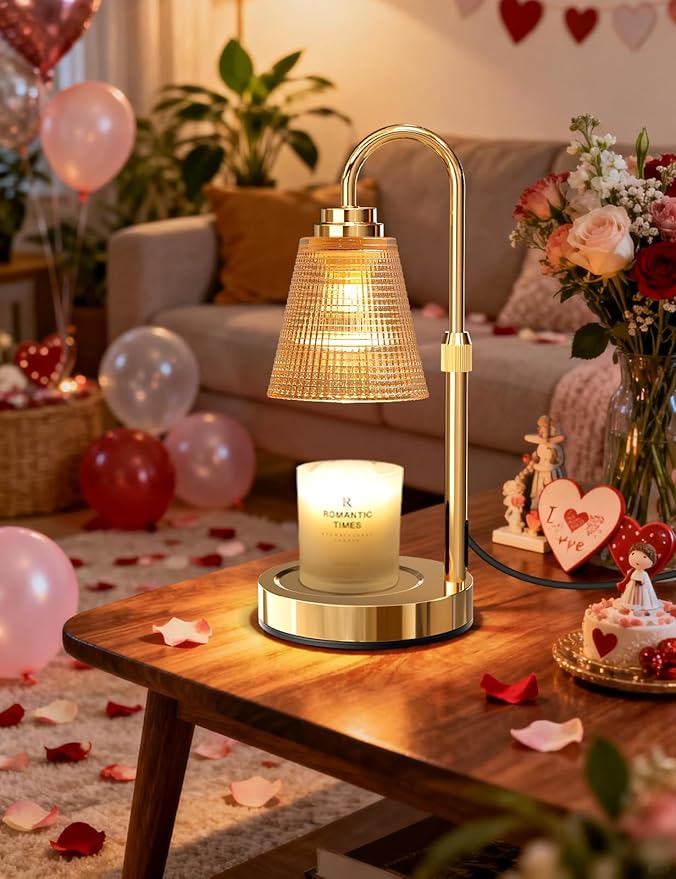 Candle Warmer Lamp with Timer Dimmable, Adjustable Height Wax Melts Warmer for Jar Candles, Housewarming, Birthday, for Women and Mom, Home Decor