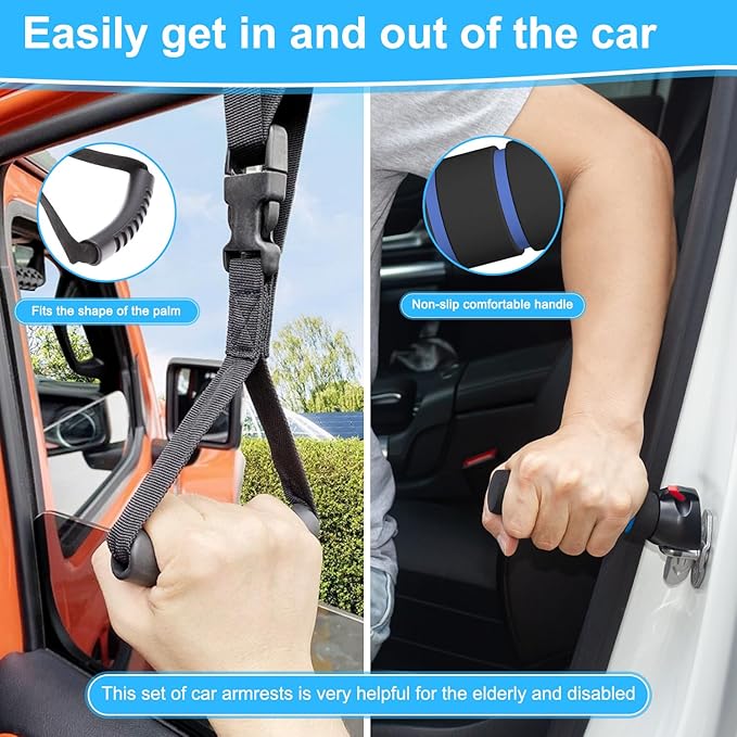 Shouken 3 in 1 Car Door Handle for Elderly-Car Handle Assist - Vehicle Support - Standing Mobility Aid Tool -Door Latch for Seniors