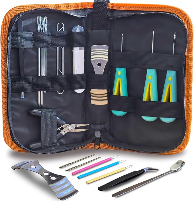 Candle Making Kit for Adults Beginners with Storage Bag, Candle Making Supplies Used for Punching and Inserting Candle Mold Wicks, Candle Making Tools Including Punching Needle with Hook and Large Eye