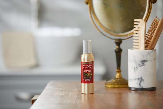 Yankee Candle Concentrated Air Freshener Room Spray, Odor Eliminator for Home, Bathroom, Red Apple Wreath, 1.5 Oz (Pack of 3)