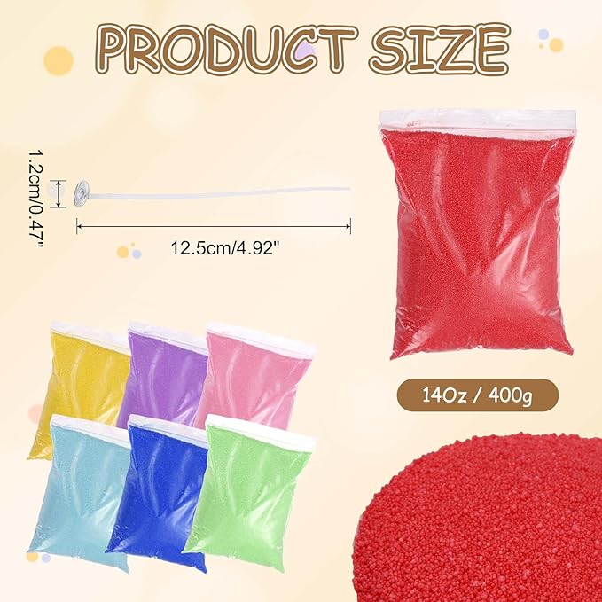 MECCANIXITY Pearled Sand Candles with 30 Pcs Wicks 14Oz / 400g Candle Beads Refillable Powder Sand Wax Making Kit for Thanksgiving Christmas Wedding Party DIY Home Crafts, Red