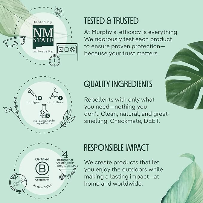 Murphy's Naturals Mini Mosquito Bug Repellent Candles for Outdoor Patio, Citronella & Essential Oils, 14-Hour Burn Time Each, 3.5 oz, 3-Pack