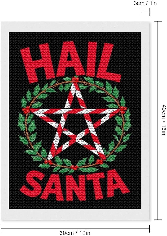 AIVKIEJK Diamond Painting Kits for Adults - Hail Santa Christmas Painting DIY 5D Full Drill Diamond Dots Paintings with Diamonds Gem Art and Crafts Home Decor 12"x16"