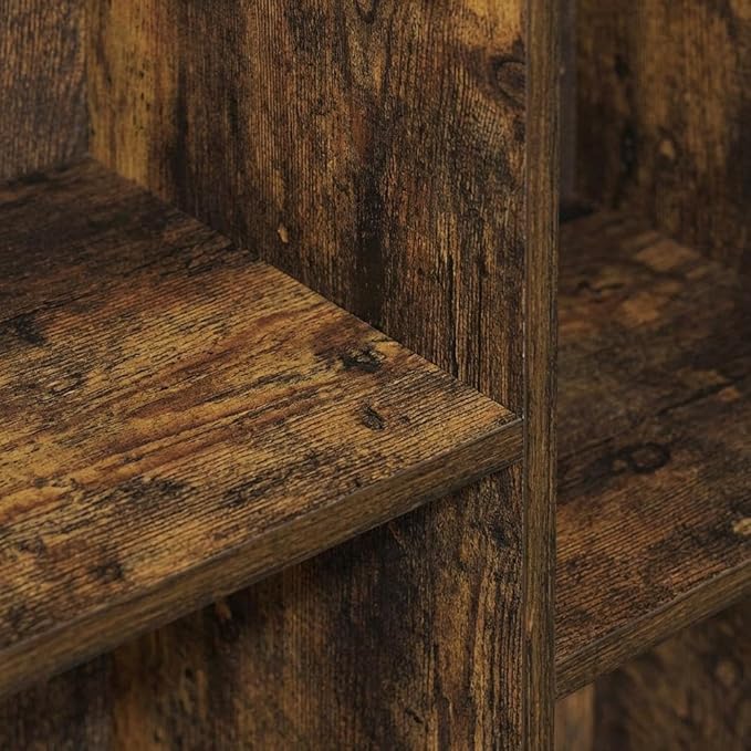Furnifact Amber Pine Bookcase Elegant Storage Solution with Durable Wood Construction, Spacious Shelving for Living Room, Office, or Bedroom