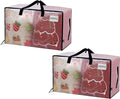 VENO 2 Pack Clear Extra Large Moving Bags & Storage Totes, Heavy Duty Organizer with Reinforced Handles & Strong Zippers for Clothes, College Dorm Essentials, Moving Supplies
