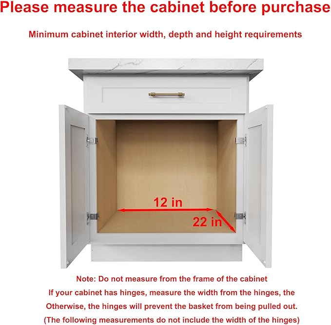 Sikarou Pull Out Cabinet Organizer,Heavy-Duty Slide Out Shelf, Wood and Wire Basket, Pull Out Drawer for for Kitchen Under Sink Space, Pantry, Bathroom, 2 Tie 11 * 21 in