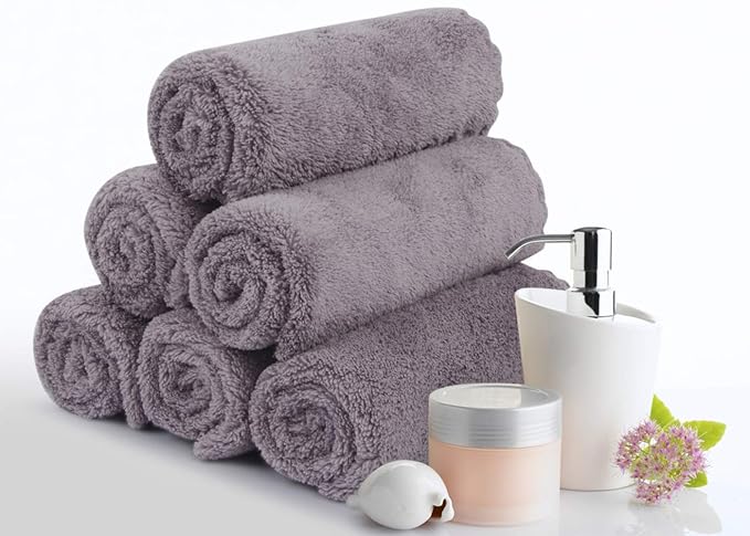 Microfiber Face Cloth Reusable Makeup Remover Facial Cleansing Towel Ultra Soft Face Washcloth 12inchx12inch