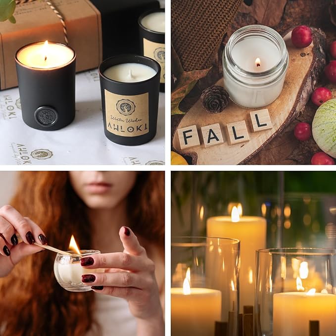 300Pcs Candle Wick Stickers, Candle Making Kit, Double-Sided Stickers for Candle Making (300)