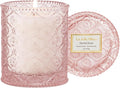 LA JOLIE MUSE Santal Rose Scented Candle – Saffron, Rose & Leather | 6 oz Natural Soy Wax | 40 Hours Clean Burn | Self Care Gifts for Women | Elegant Home Decor