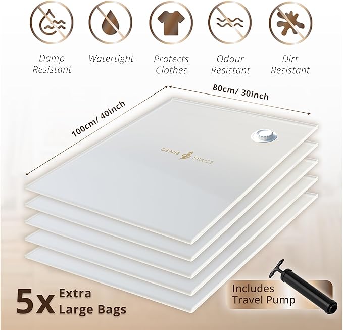 Genie Space - Premium Bags - Extra Large - 5 Pack