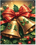 QZOTRXI Christmas Bells Paint by Numbers Kits for Adults,Christmas Paint by Number for Beginner,Easy Winter Canvas Paint by Numbers for Home Wall Decoration UNFRAMED 20x16 inch