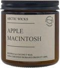 Arctic Wicks Handcrafted Candles | Non Toxic Coconut Beeswax Candles 16oz Double Wick | 100% USDA Certified Biobased, Handmade, Premium Waxes, Non-Toxic (Apple Macintosh, 16oz Amber Jar)