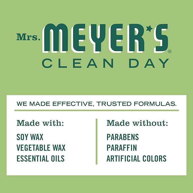 MRS. MEYER'S Clean Day Soy Aromatherapy Candle, 35 Hour Burn Time, Made with Soy Wax and Essential Oils, Limited Edition Iowa Pine, 7.2 oz - Pack of 2