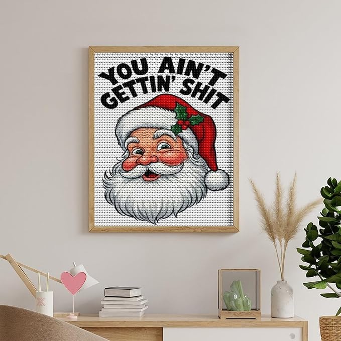 AIVKIEJK Diamond Painting Kits for Adults - Humorous Santa Claus Christmas Painting DIY 5D Full Drill Diamond Dots Paintings with Diamonds Gem Art and Crafts Home Decor 16"x20"
