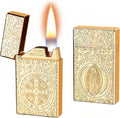 Smart Kerosene Lighter - 4 Ignition Modes (Voice/Gravity/Airflow/Tap), Loud Click & Soft Flame, USB-C Rechargeable and Refillable Lighters with Visible Fuel Window (No Fuel Included)