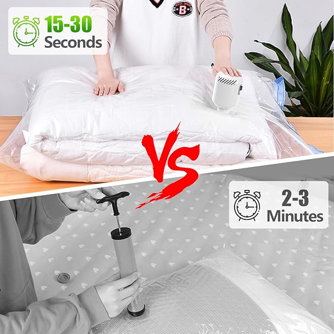Vacuum Pump for Storage Bags Electric Pump for Vacuum Storage Bags Space Saver Bag Portable Electric Pump
