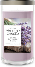 Yankee Candle Medium Pillar Scented Candle with up to 115 Hour Burn Time, Premium Plant Wax Blend for Consistent Burn, 14.25 oz Pillar Candle with Room Filling Fragrance, Dried Lavender & Oak