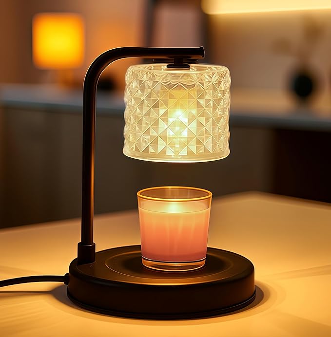 ZOOUS Candle Warmer Lamp with Timer Dimmer, 4 Brightness Wax Warmer for Jar Candles, Spring Home Decor, Easter Mother's Day,Birthday Gifts for Women Mom, House Warming, Includes 2 Bulbs