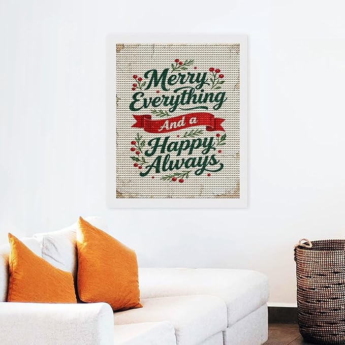 AIVKIEJK Diamond Painting Kits for Adults - Merry Christmas Painting DIY 5D Full Drill Diamond Dots Paintings with Diamonds Gem Art and Crafts Home Decor 16"x20"